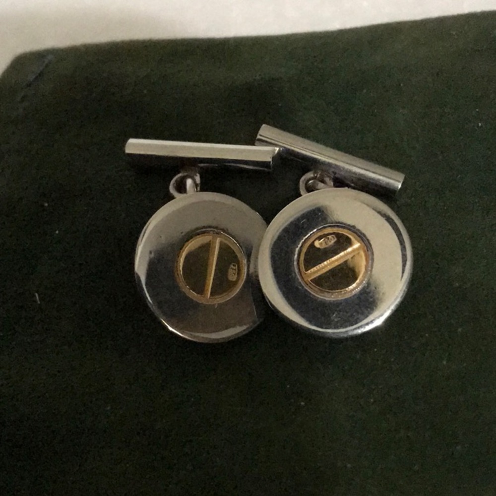 Vintage Italian 18k Gold Nail Head Cufflinks